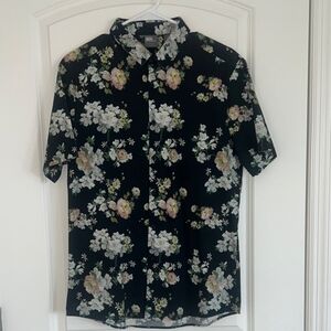 ASOS Mens Floral Button Down Shirt Large L